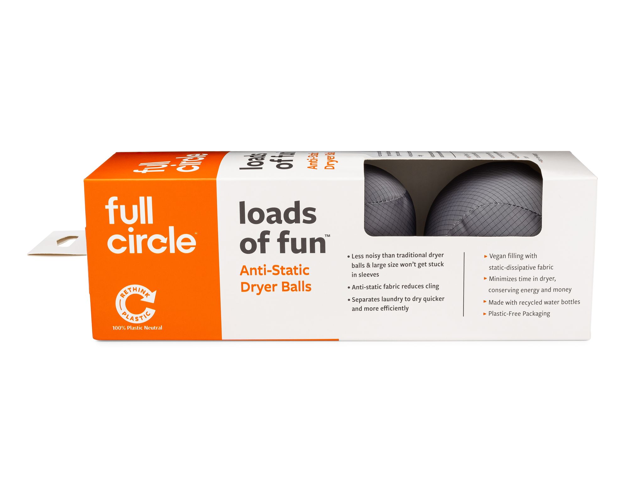 Full Circle AntiStatic Dryer Balls set / 3 Grey